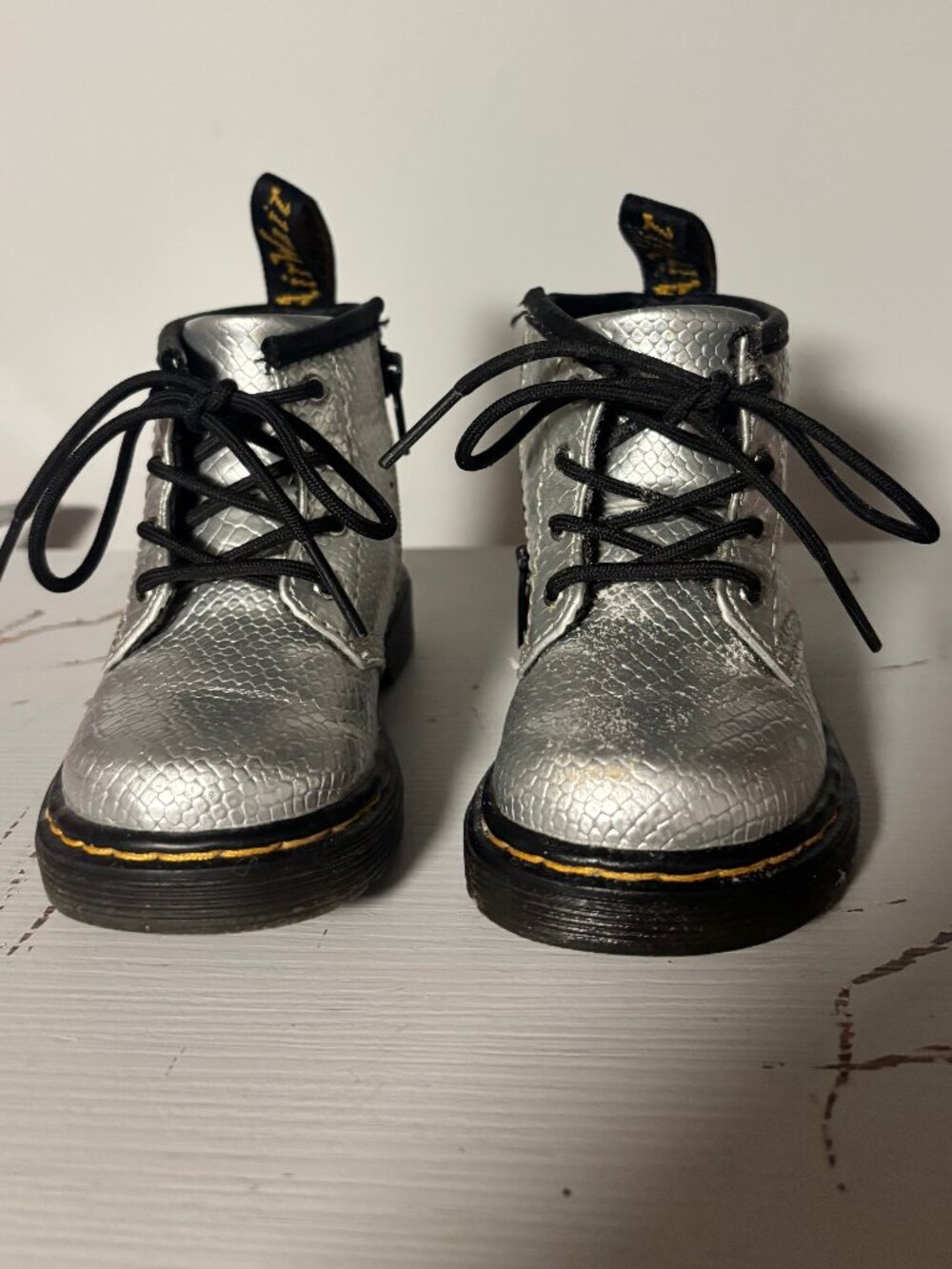 Baby Doc Martens in Silver- Size 5T NWOT